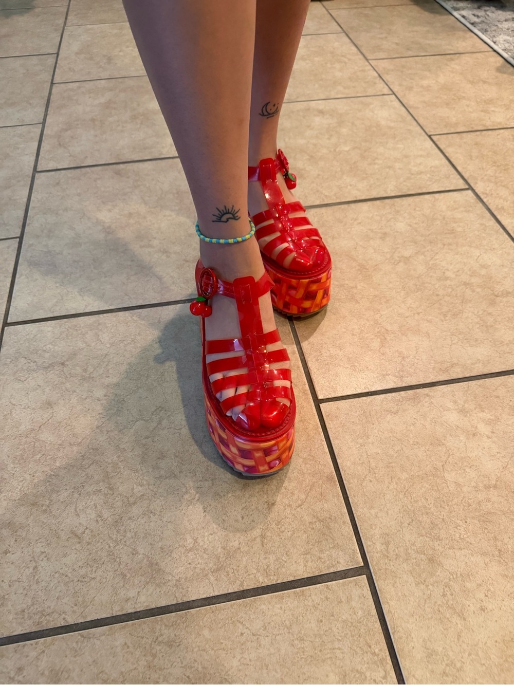 Sugar Thrillz TASTY TASTY CHERRY PIE JELLY PLATFORMS- Sz 9 - Picture 6 of 11